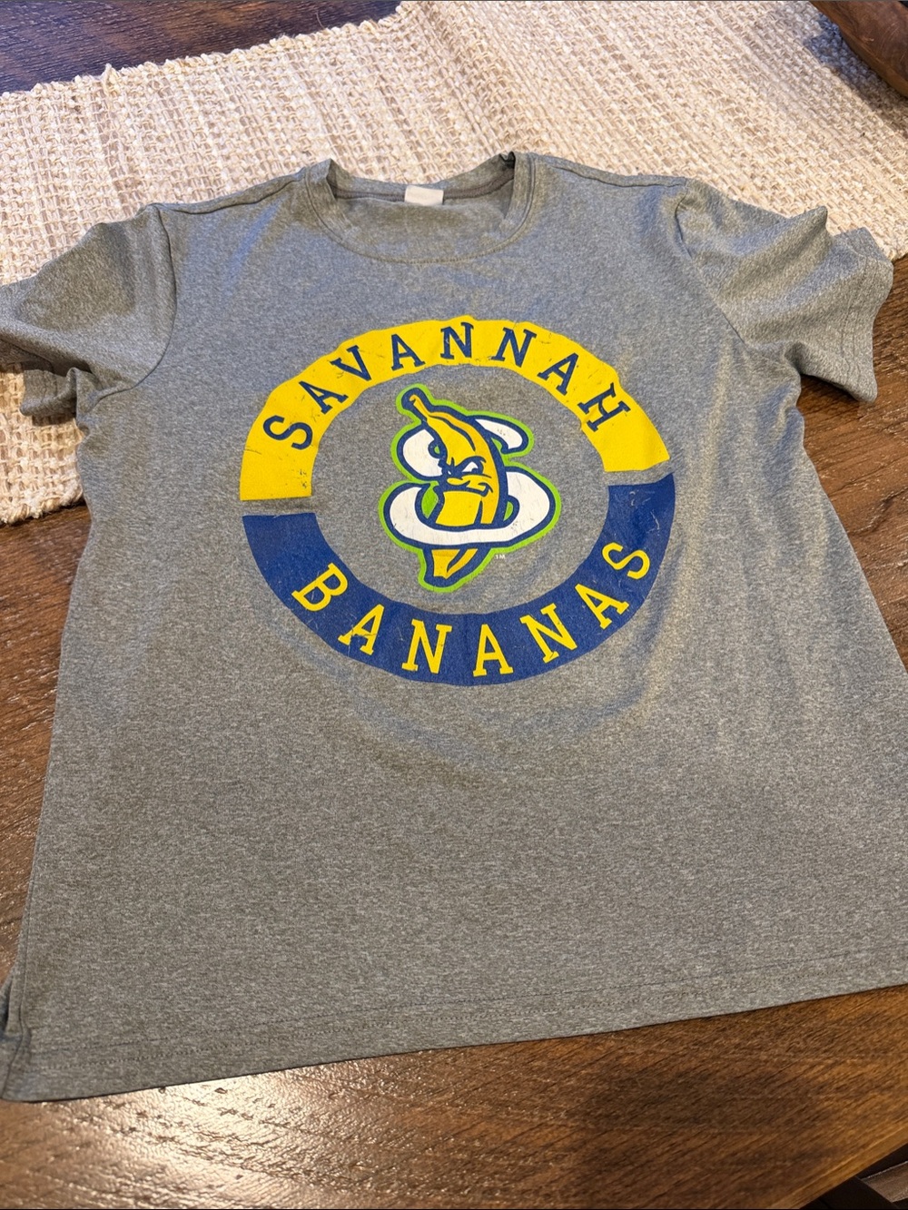 Official Savannah Bananas Grey Kids Short-Sleeve Graphic Tee